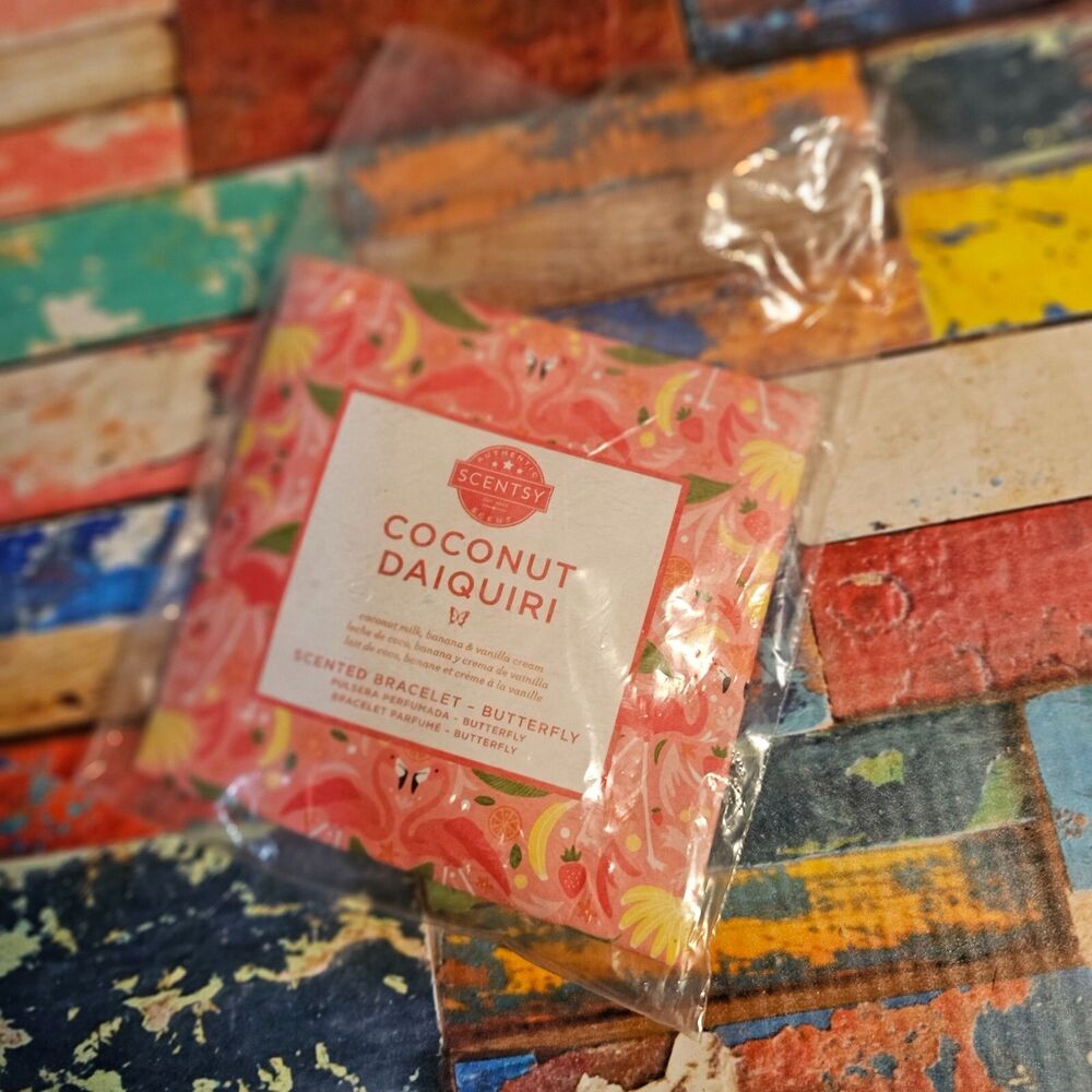 Scentsy Coconut Daiquiri Scented Butterfly Bracelet – Tropical Scented Jewelry